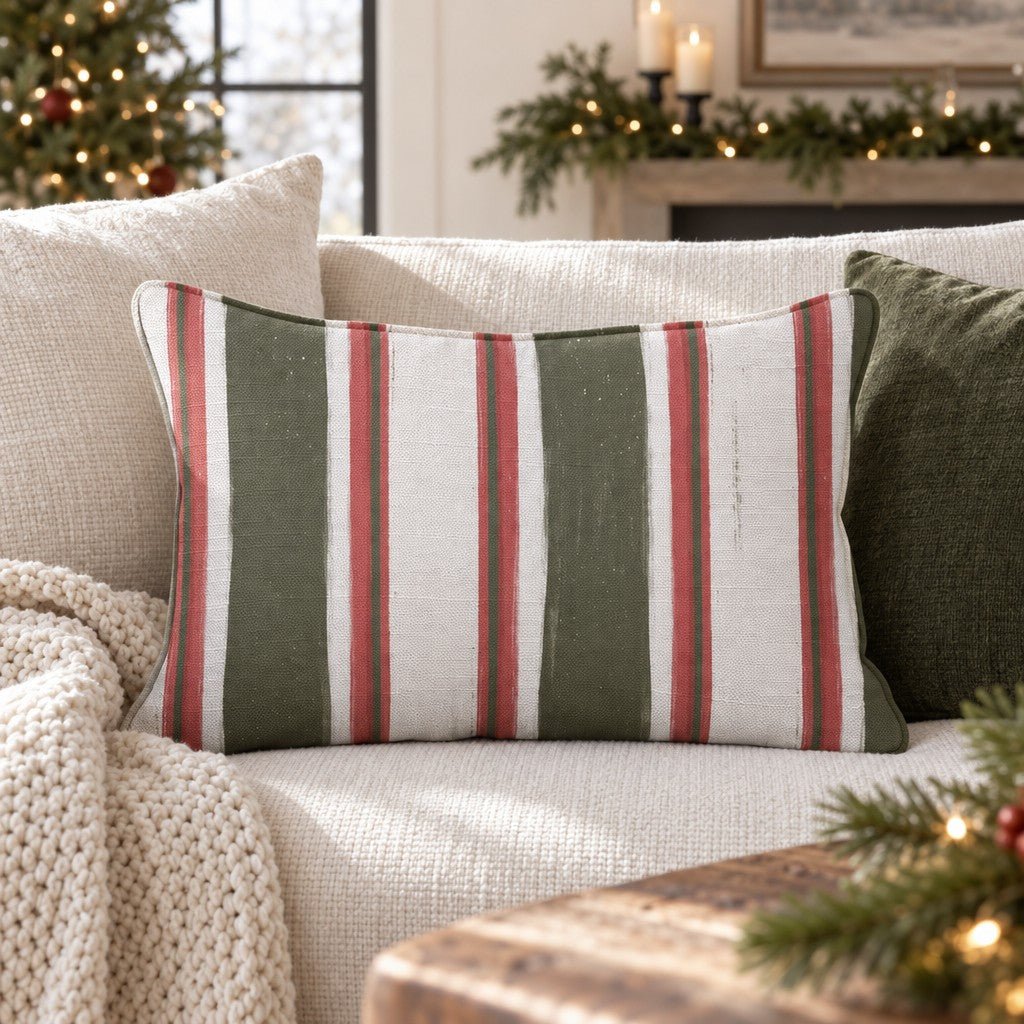 Heritage Awning Olive Throw Pillow throw pillow - Hillcroft Home