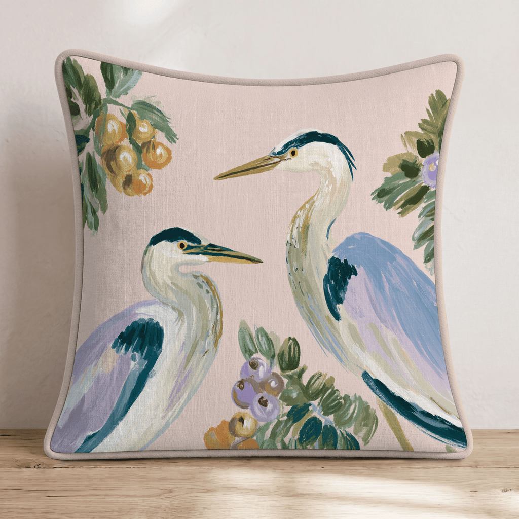 Heron Pair Throw Pillow - Hillcroft Home