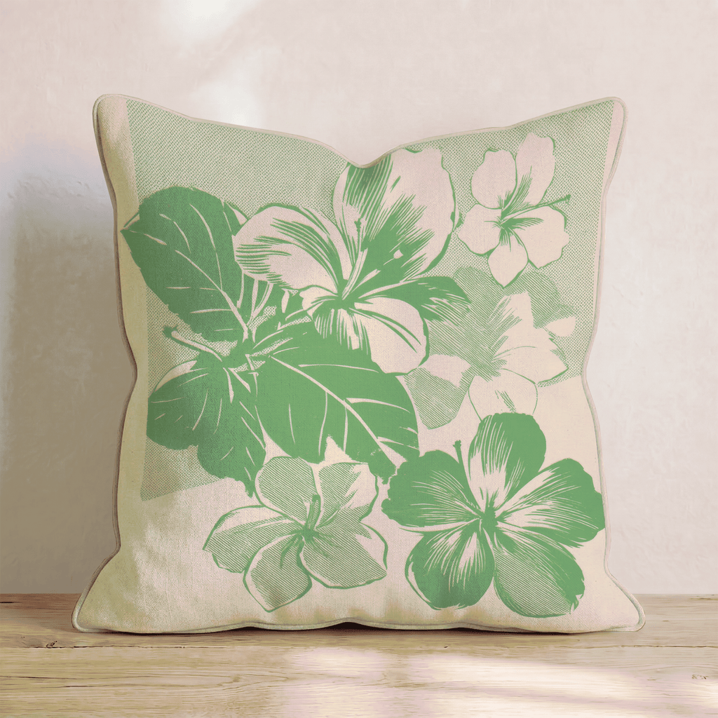 Hibiscus Canopy Throw Pillow - Hillcroft Home