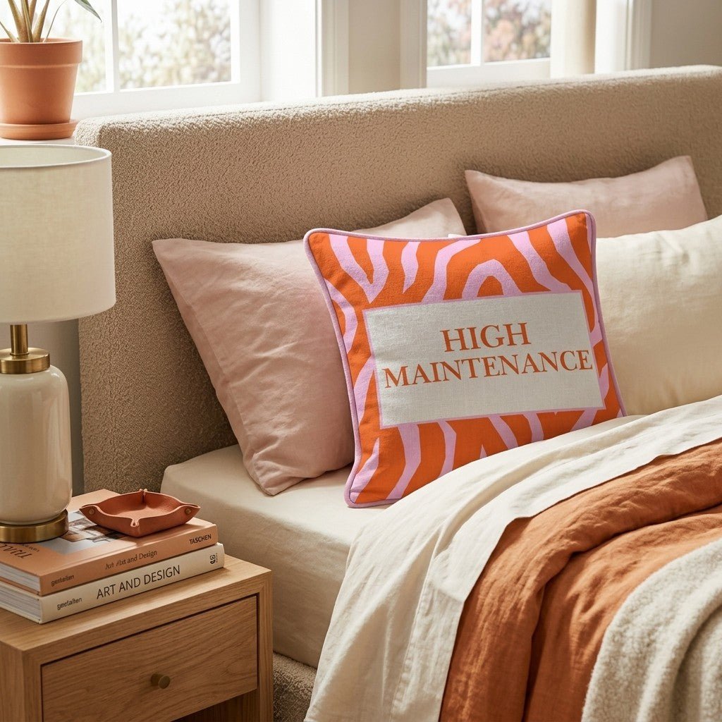 High Maintenance Throw Pillow - Hillcroft Home