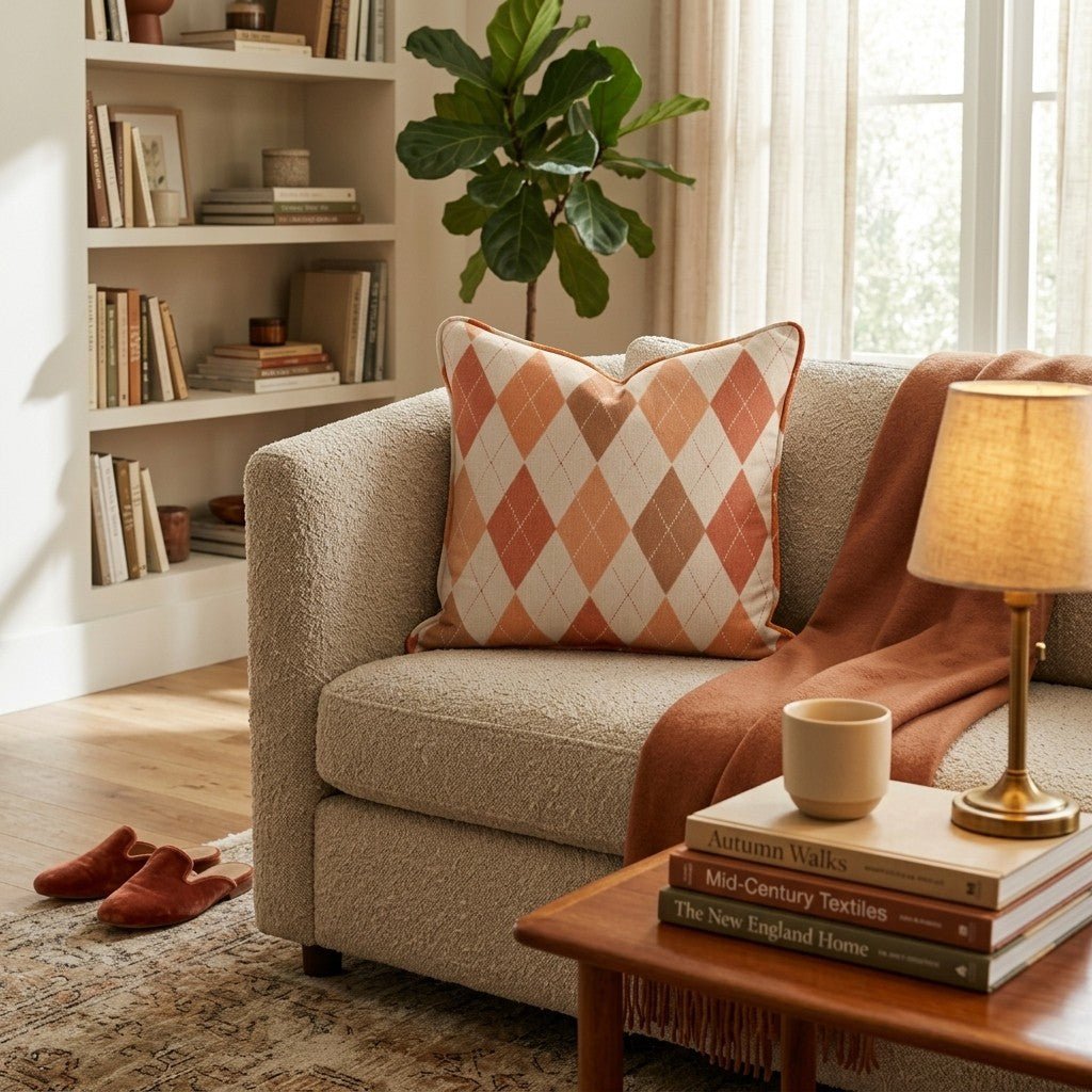 Highland Argyle Throw Pillow - Hillcroft Home