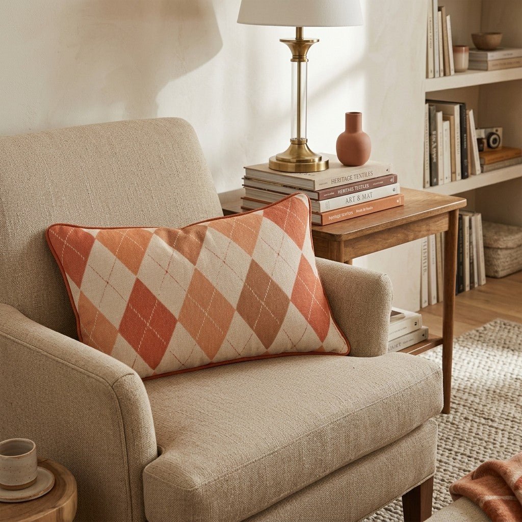 Highland Argyle Throw Pillow - Hillcroft Home