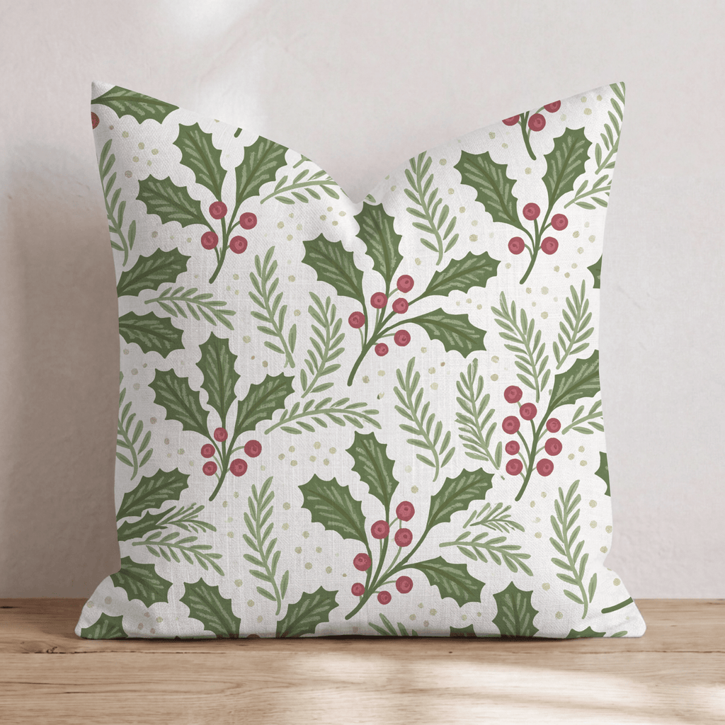 Highland Holly Throw Pillow throw pillow - Hillcroft Home