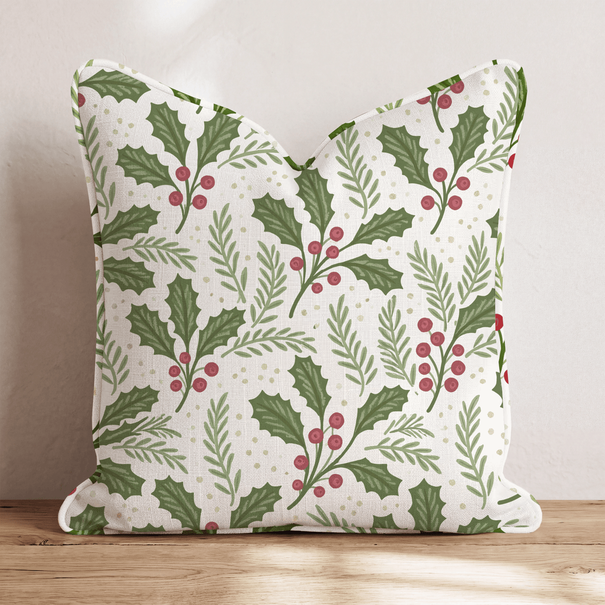 Highland Holly Throw Pillow throw pillow - Hillcroft Home