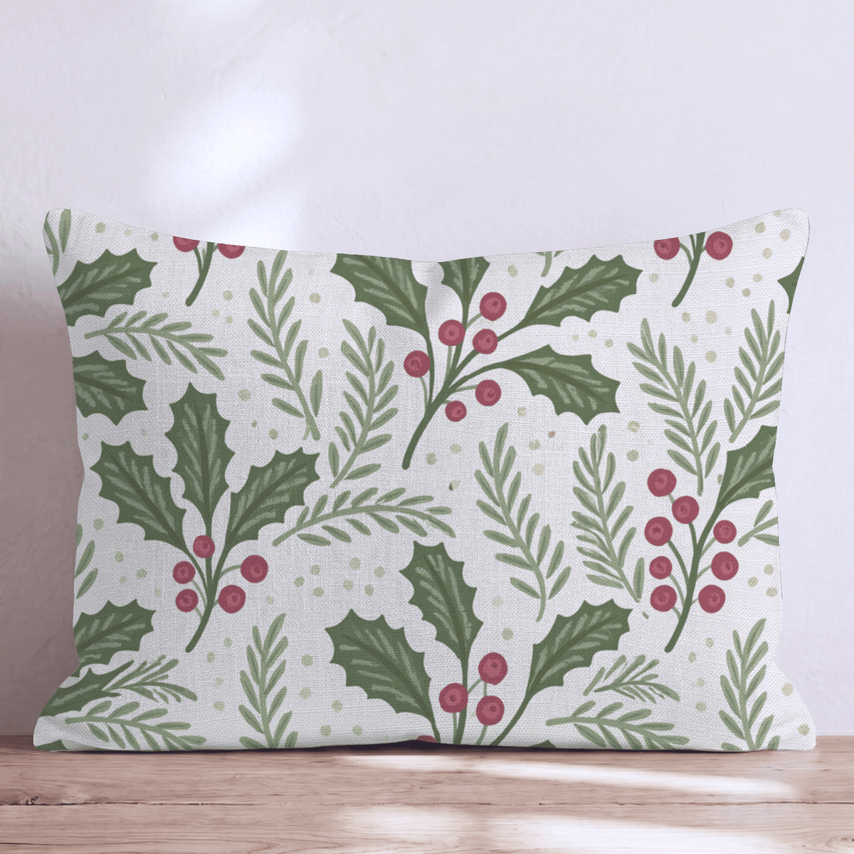 Highland Holly Throw Pillow throw pillow - Hillcroft Home