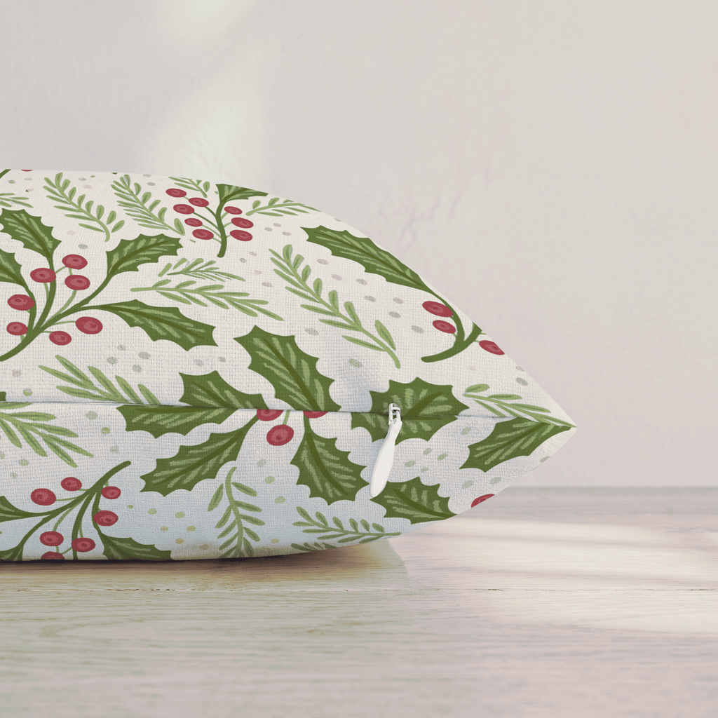 Highland Holly Throw Pillow throw pillow - Hillcroft Home