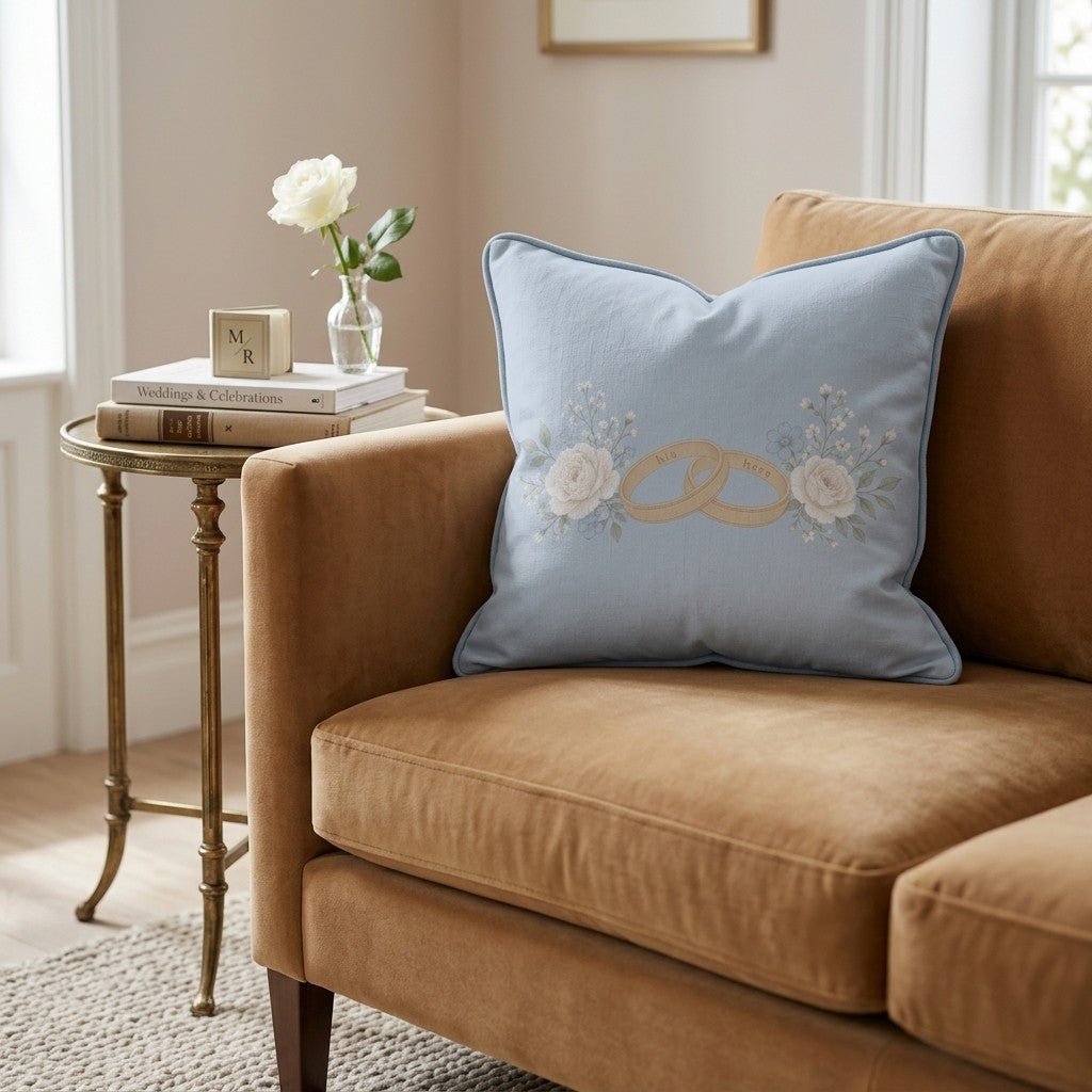 His and Hers Throw Pillow - Hillcroft Home