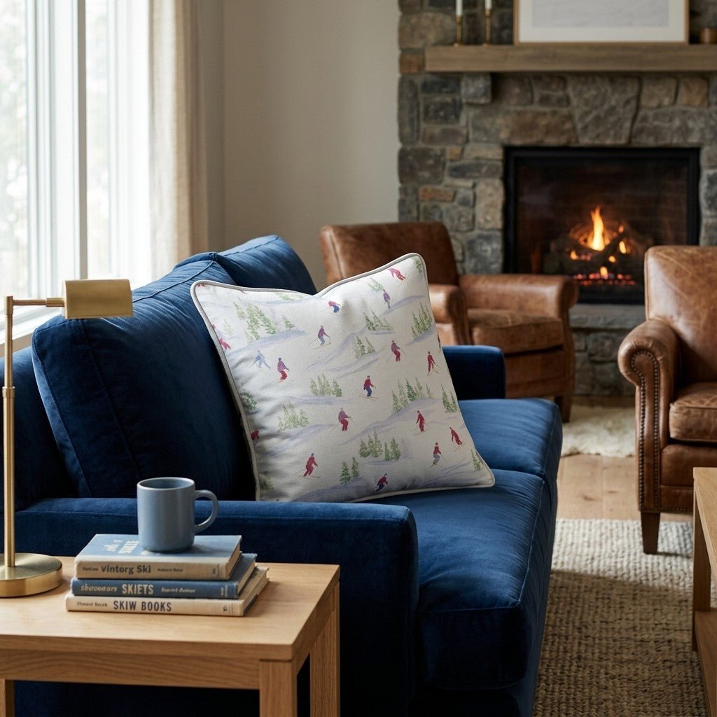 Hit the Slopes Honey Throw Pillow - Hillcroft Home
