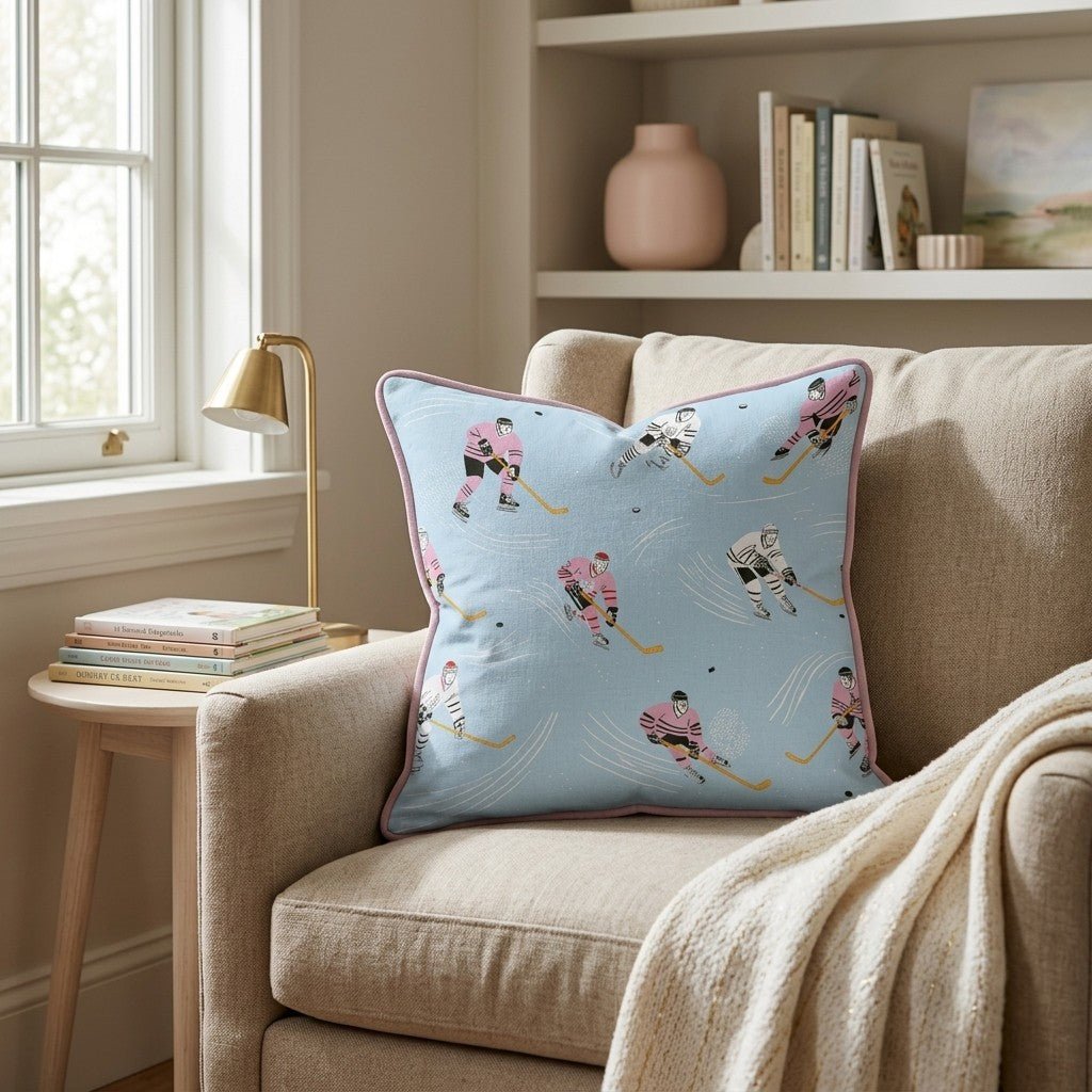 Hockey Club Throw Pillow - Hillcroft Home