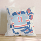 Hockey Gear Throw Pillow - Hillcroft Home