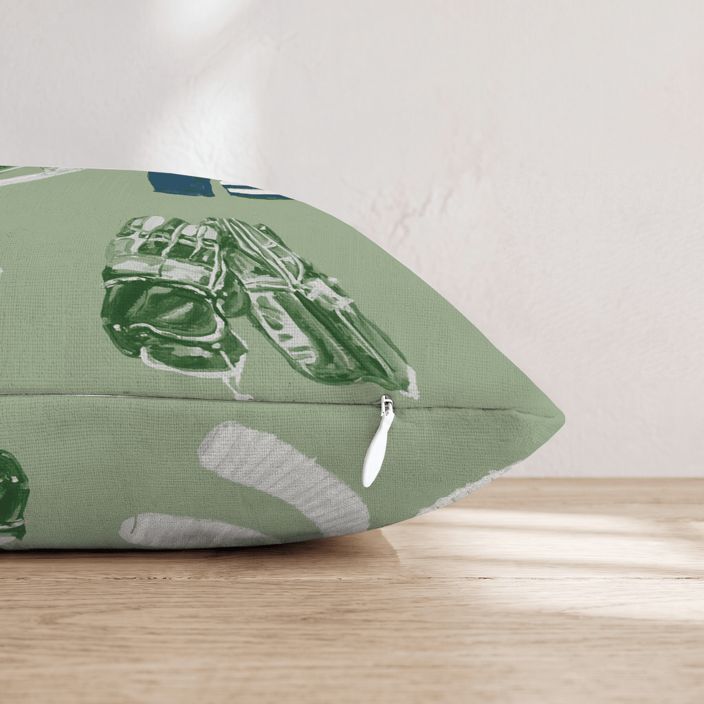 Hockey Locker Room Throw Pillow - Hillcroft Home