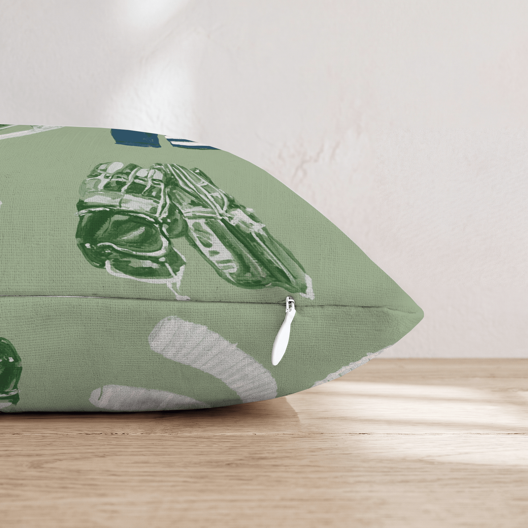Hockey Locker Room Throw Pillow - Hillcroft Home