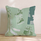 Hockey Locker Room Throw Pillow - Hillcroft Home