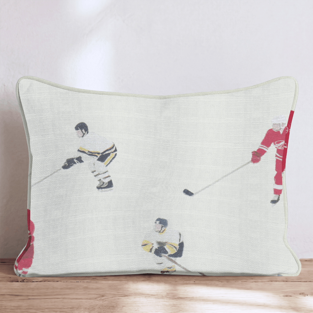 Hockey Plays and FIghts Throw Pillow - Hillcroft Home