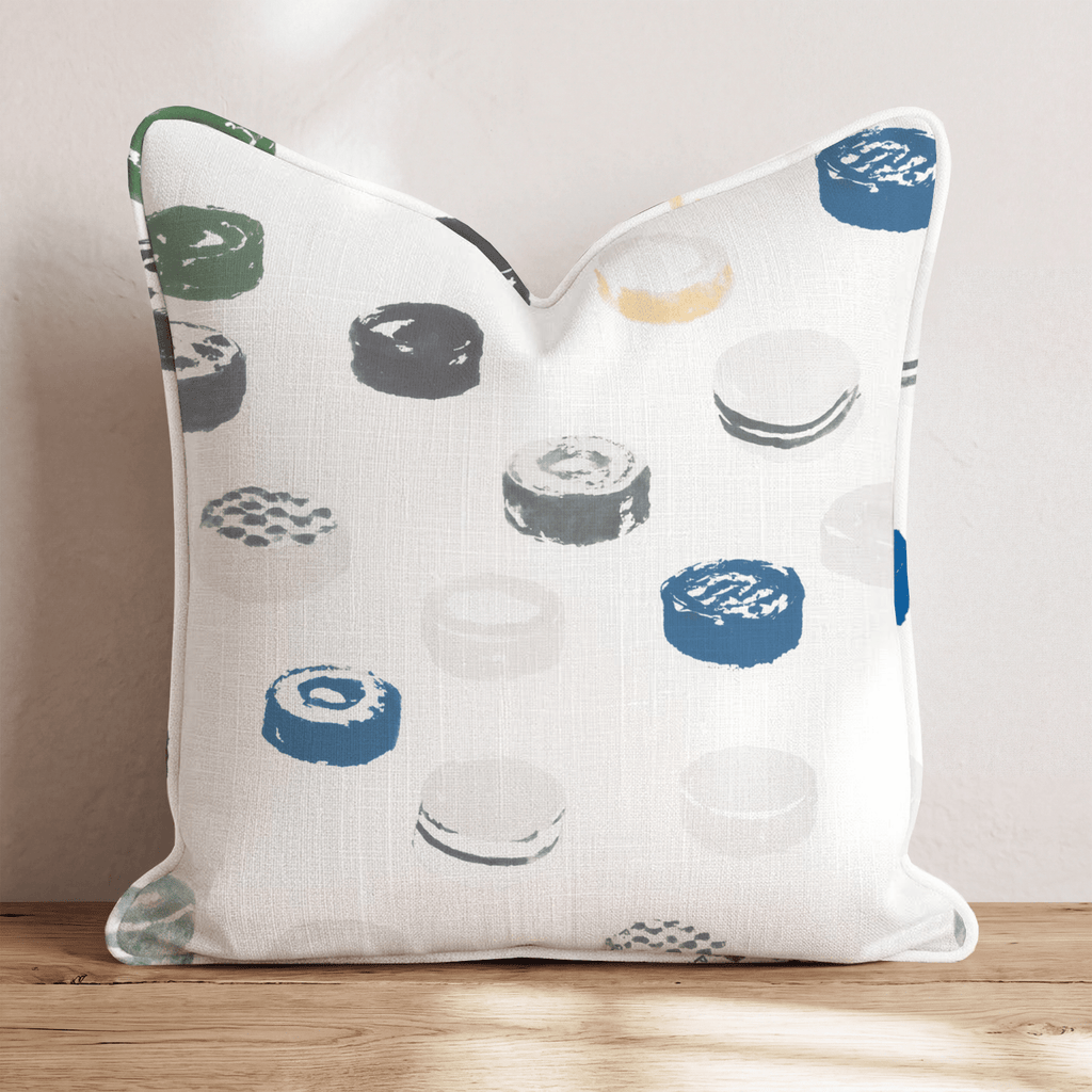 Hockey Pucks Throw Pillow - Hillcroft Home