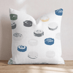 Hockey Pucks Throw Pillow - Hillcroft Home