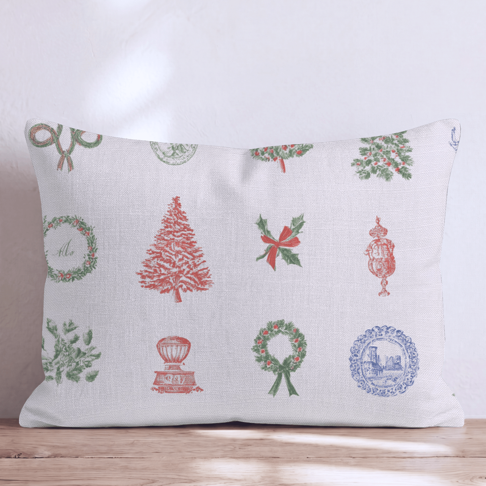 Holiday Wishlist Throw Pillow - Hillcroft Home