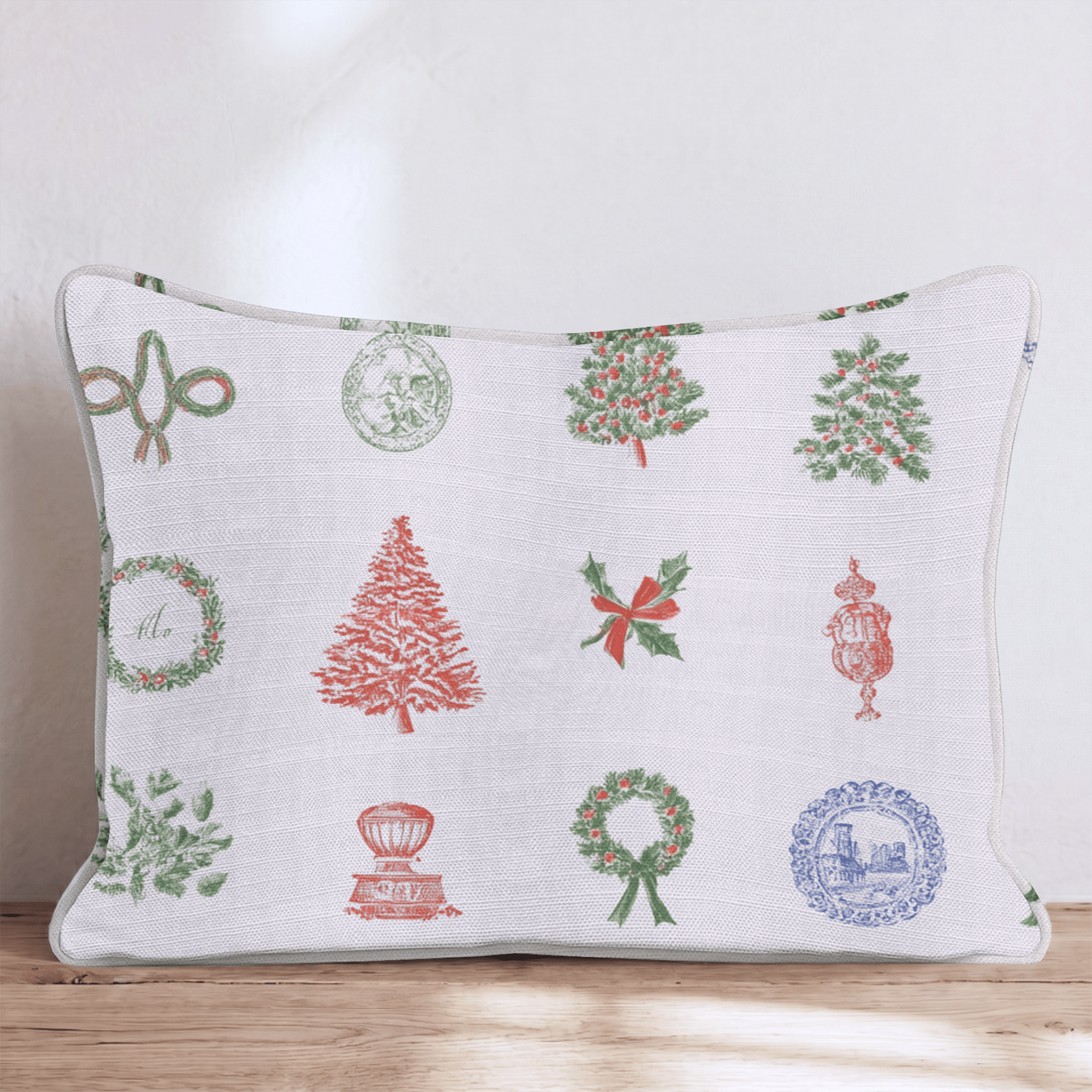 Holiday Wishlist Throw Pillow - Hillcroft Home