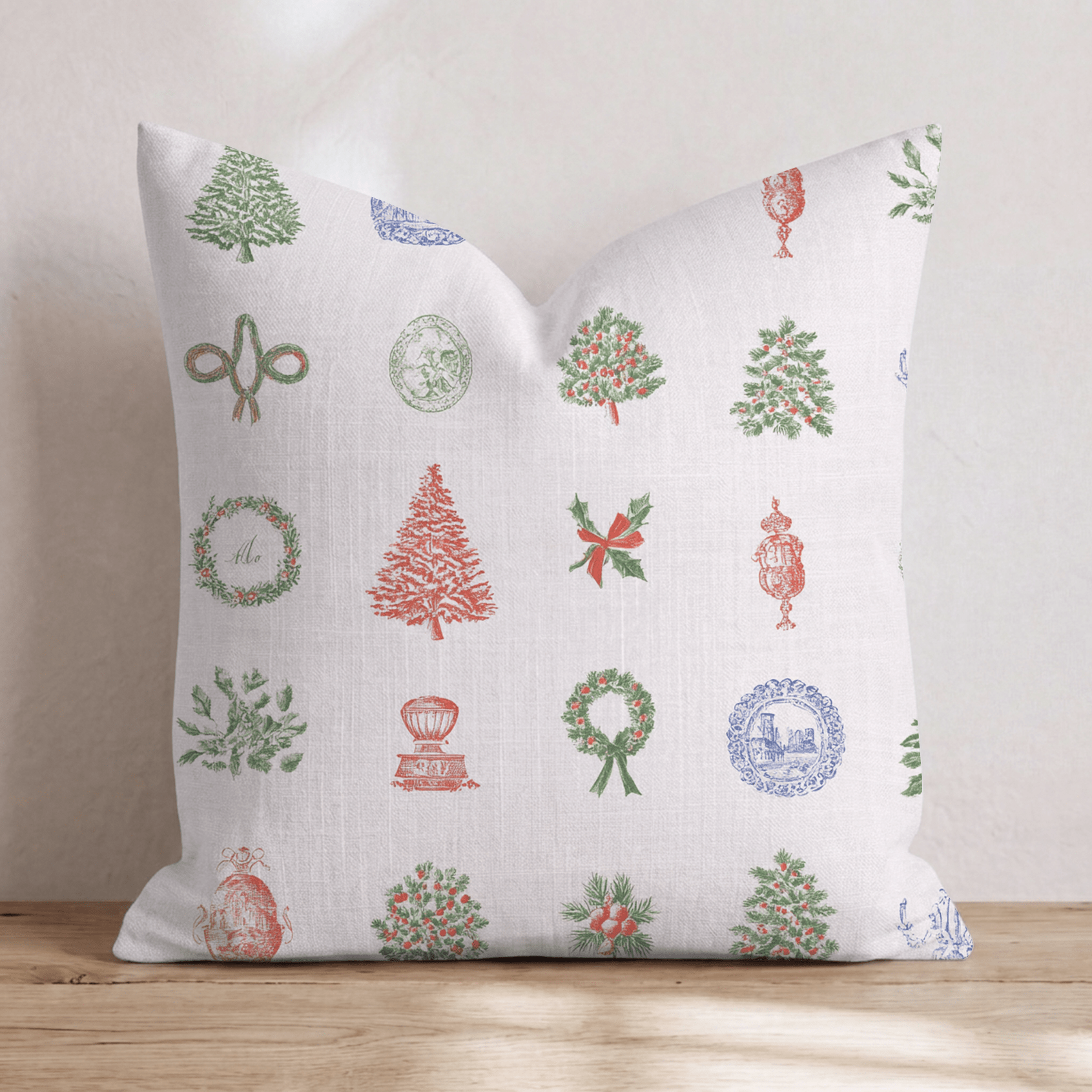 Holiday Wishlist Throw Pillow - Hillcroft Home