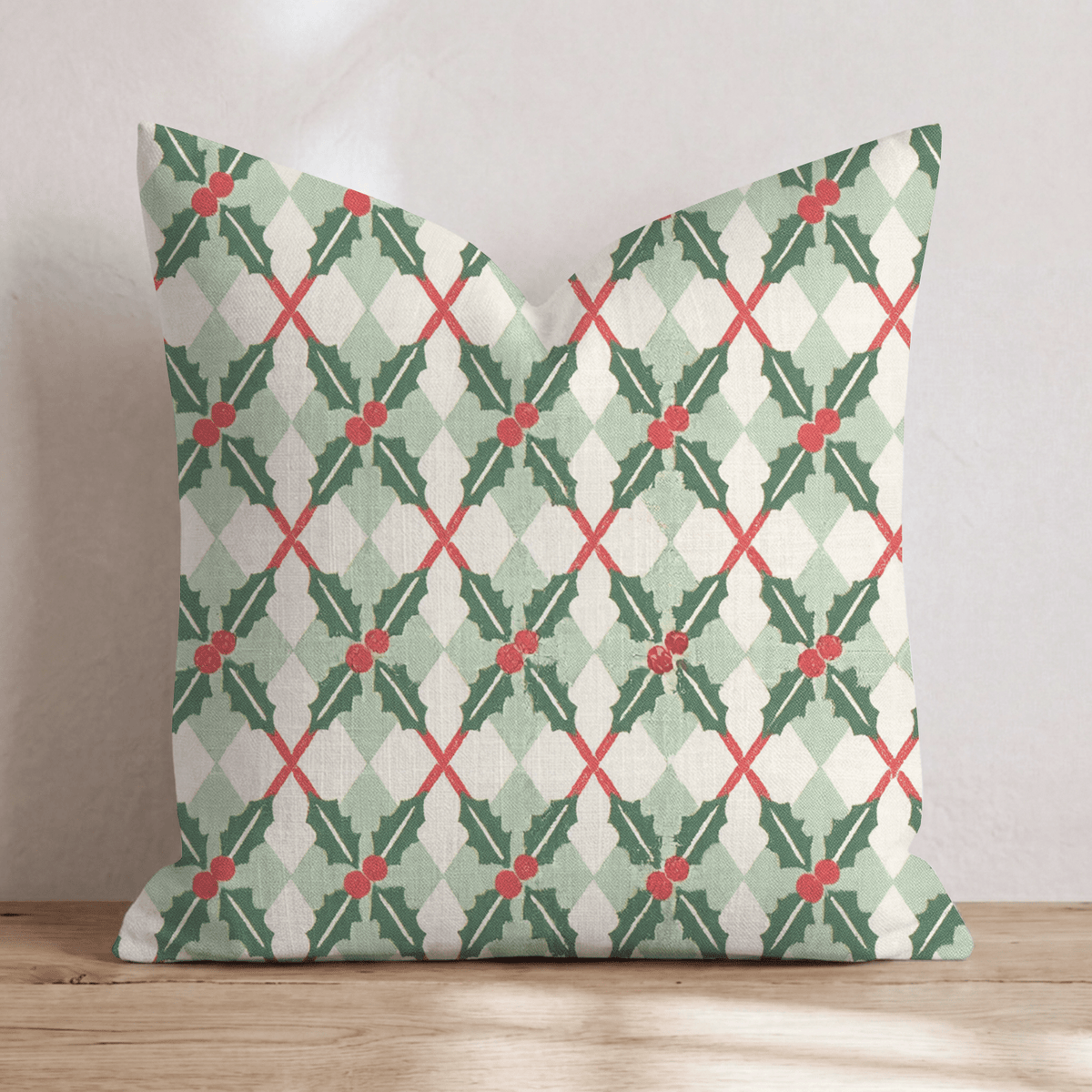 Holly Argyle Sweater Throw Pillow throw pillow - Hillcroft Home