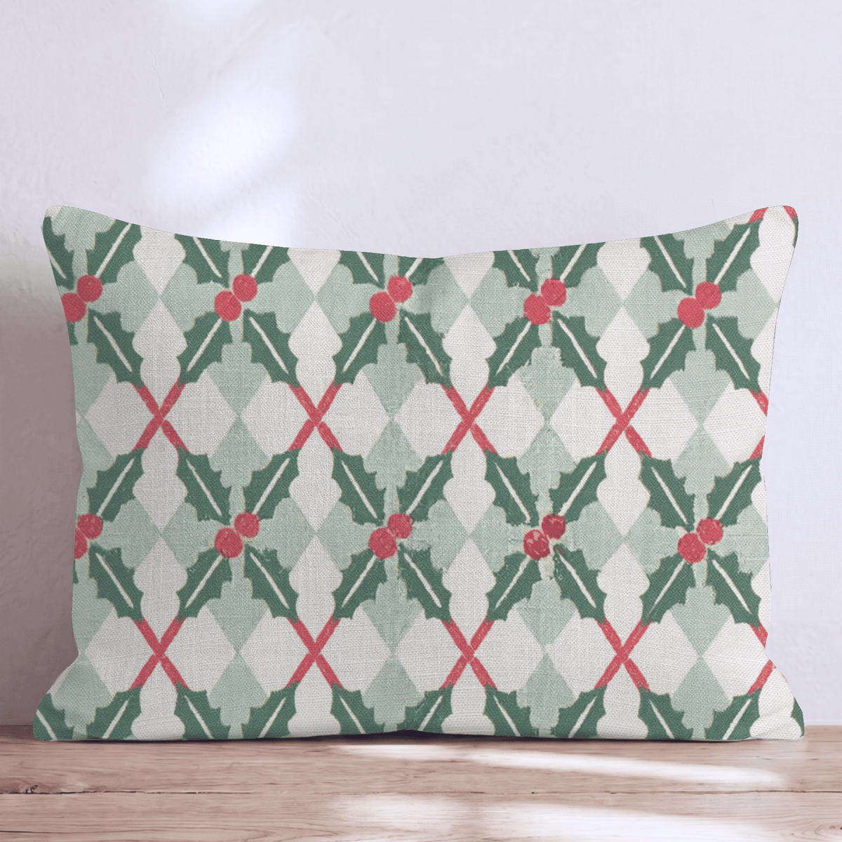 Holly Argyle Sweater Throw Pillow throw pillow - Hillcroft Home