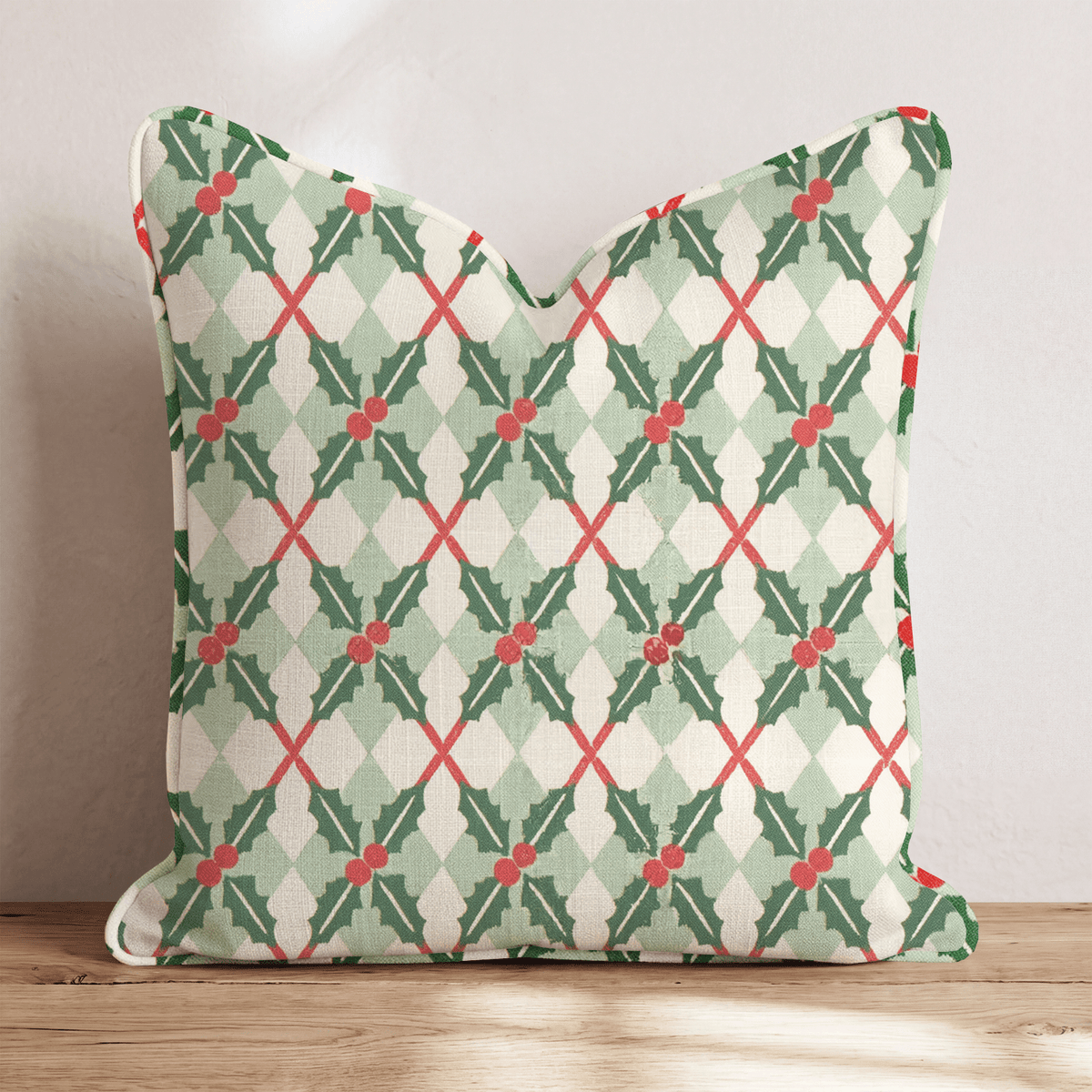 Holly Argyle Sweater Throw Pillow throw pillow - Hillcroft Home