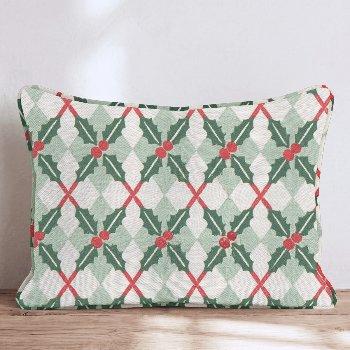 Holly Argyle Sweater Throw Pillow throw pillow - Hillcroft Home