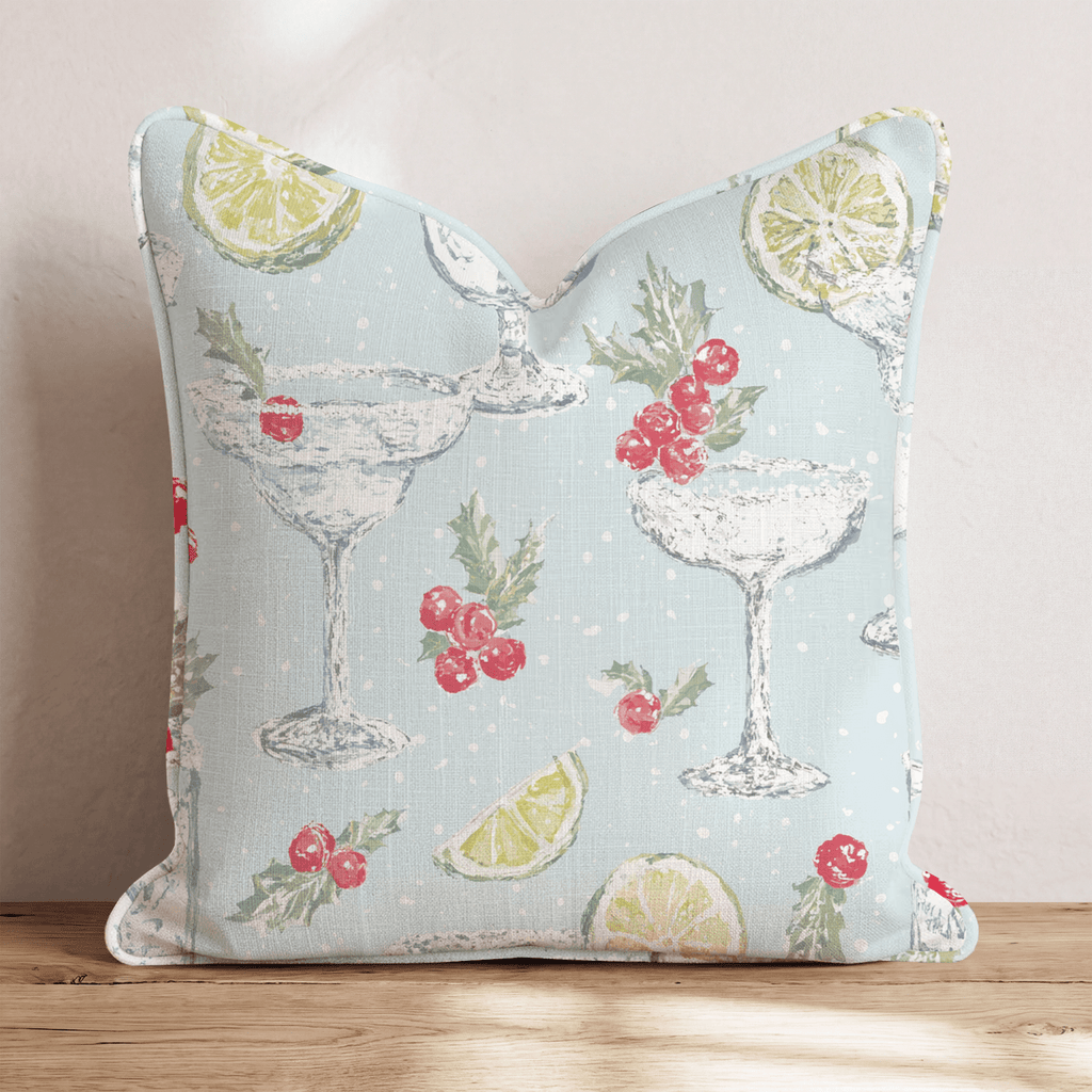 Holly Coupe Blue Throw Pillow - Hillcroft Home