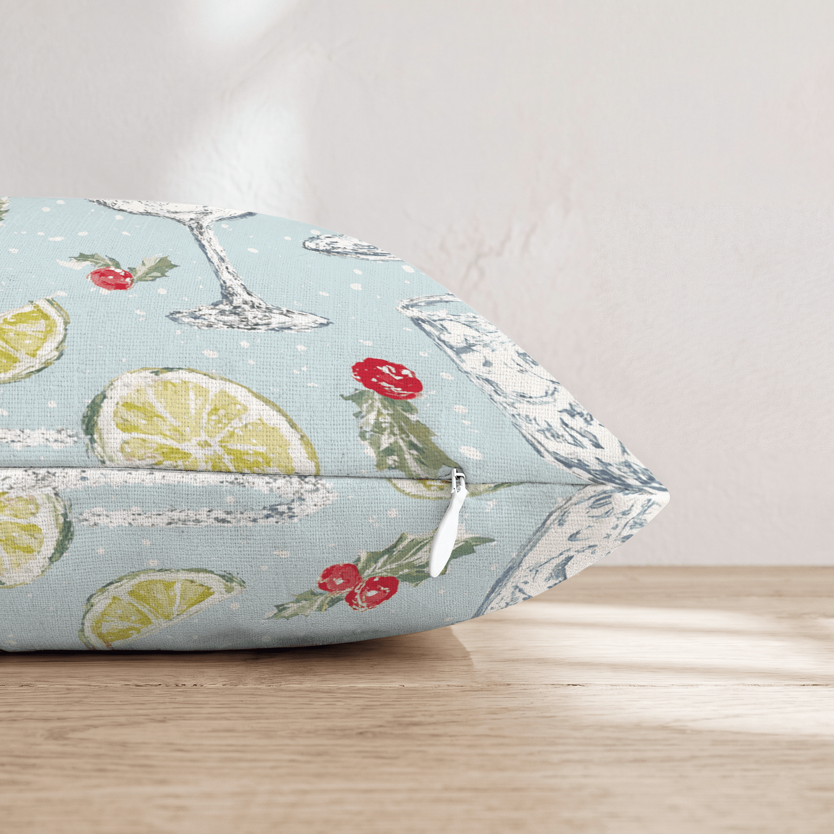 Holly Coupe Blue Throw Pillow - Hillcroft Home