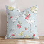 Holly Coupe Blue Throw Pillow - Hillcroft Home