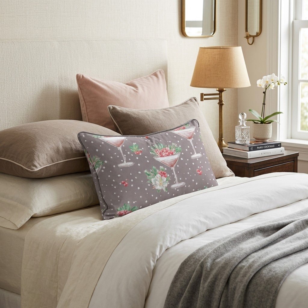 Holly Espresso Martini Throw Pillow - Hillcroft Home