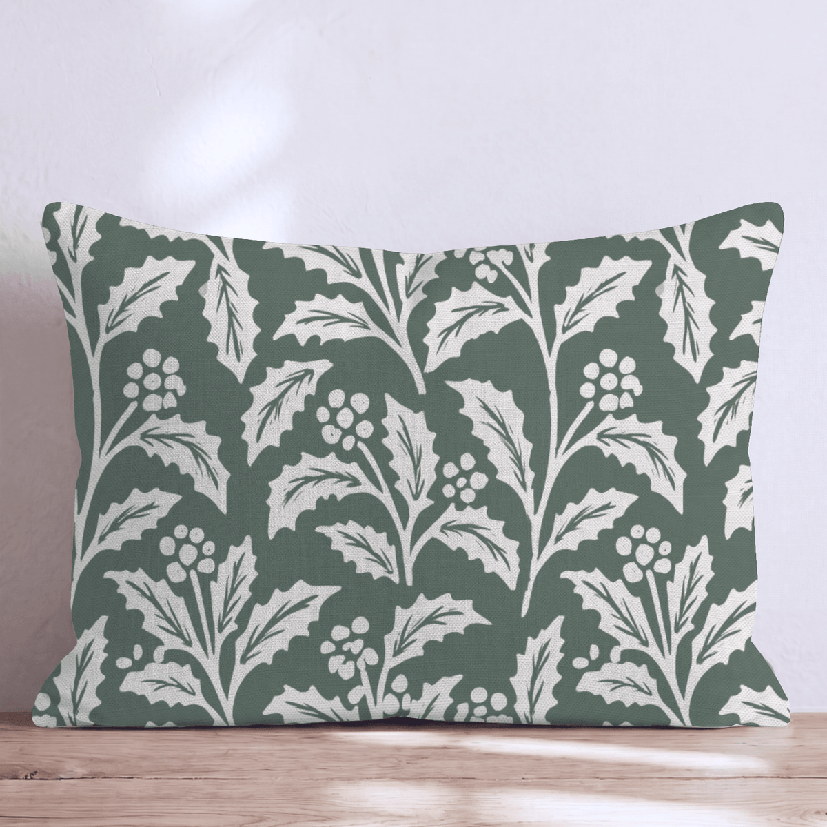 Holly Go Lightly Throw Pillow throw pillow - Hillcroft Home