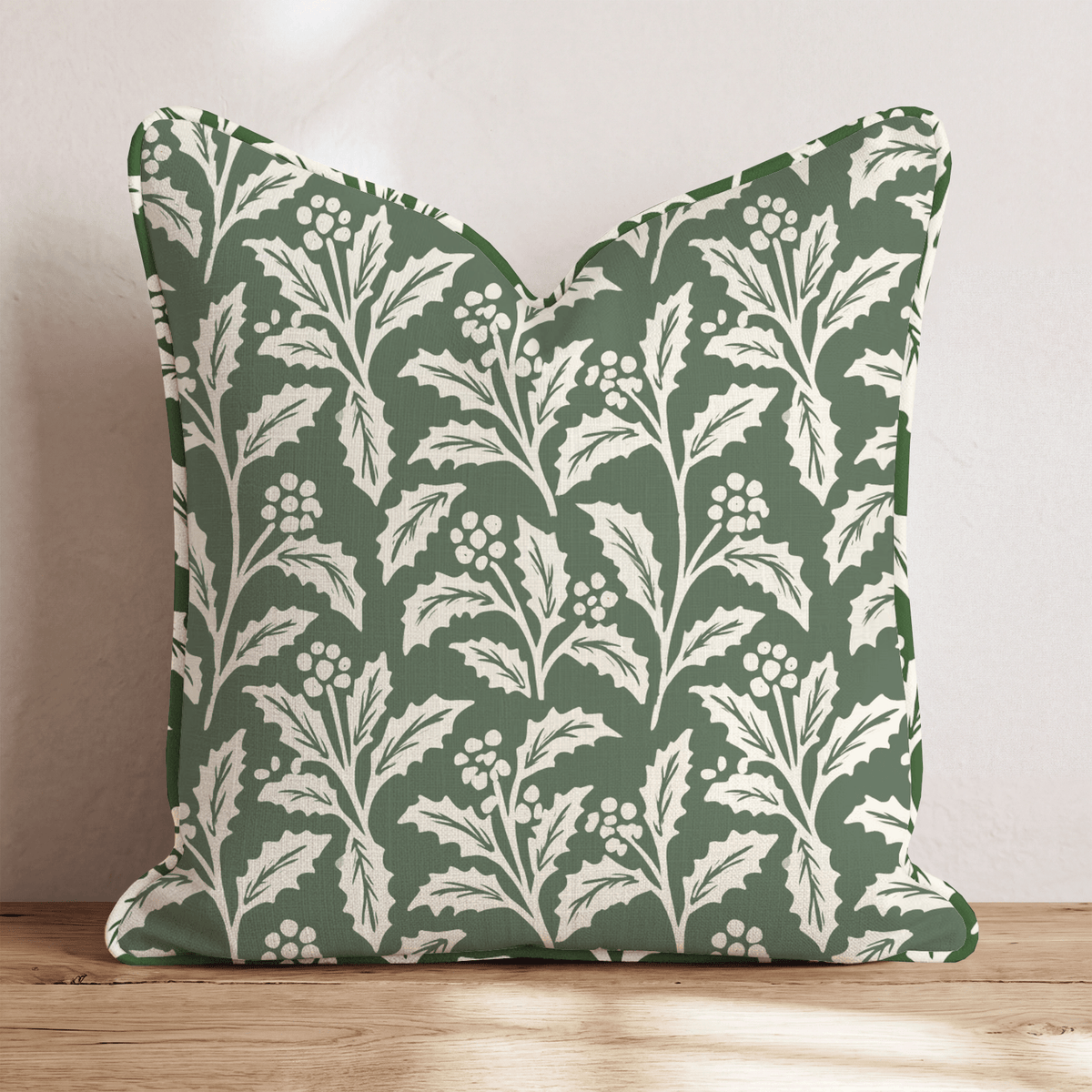 Holly Go Lightly Throw Pillow throw pillow - Hillcroft Home