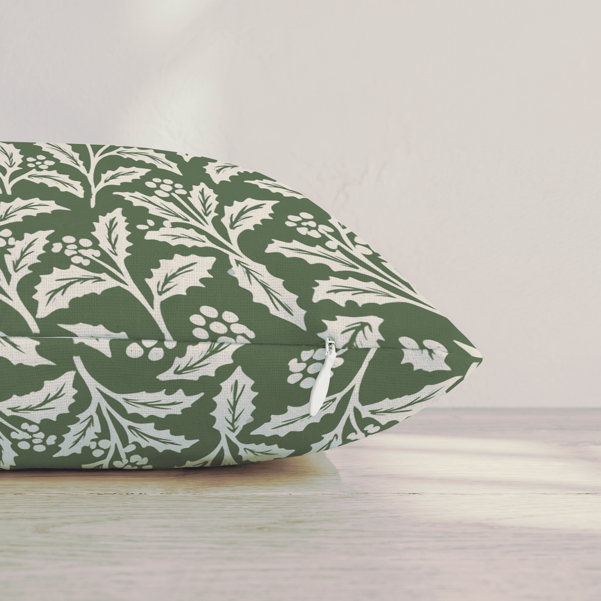 Holly Go Lightly Throw Pillow throw pillow - Hillcroft Home