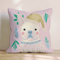 Holly Hat French Bulldog Throw Pillow - Hillcroft Home