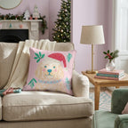 Holly Hat Goldendoodle Throw Pillow - Hillcroft Home