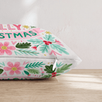 Holly Jolly Mint Lettering Throw Pillow - Hillcroft Home