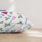 Holly Lacrosse Santa Throw Pillow - Hillcroft Home