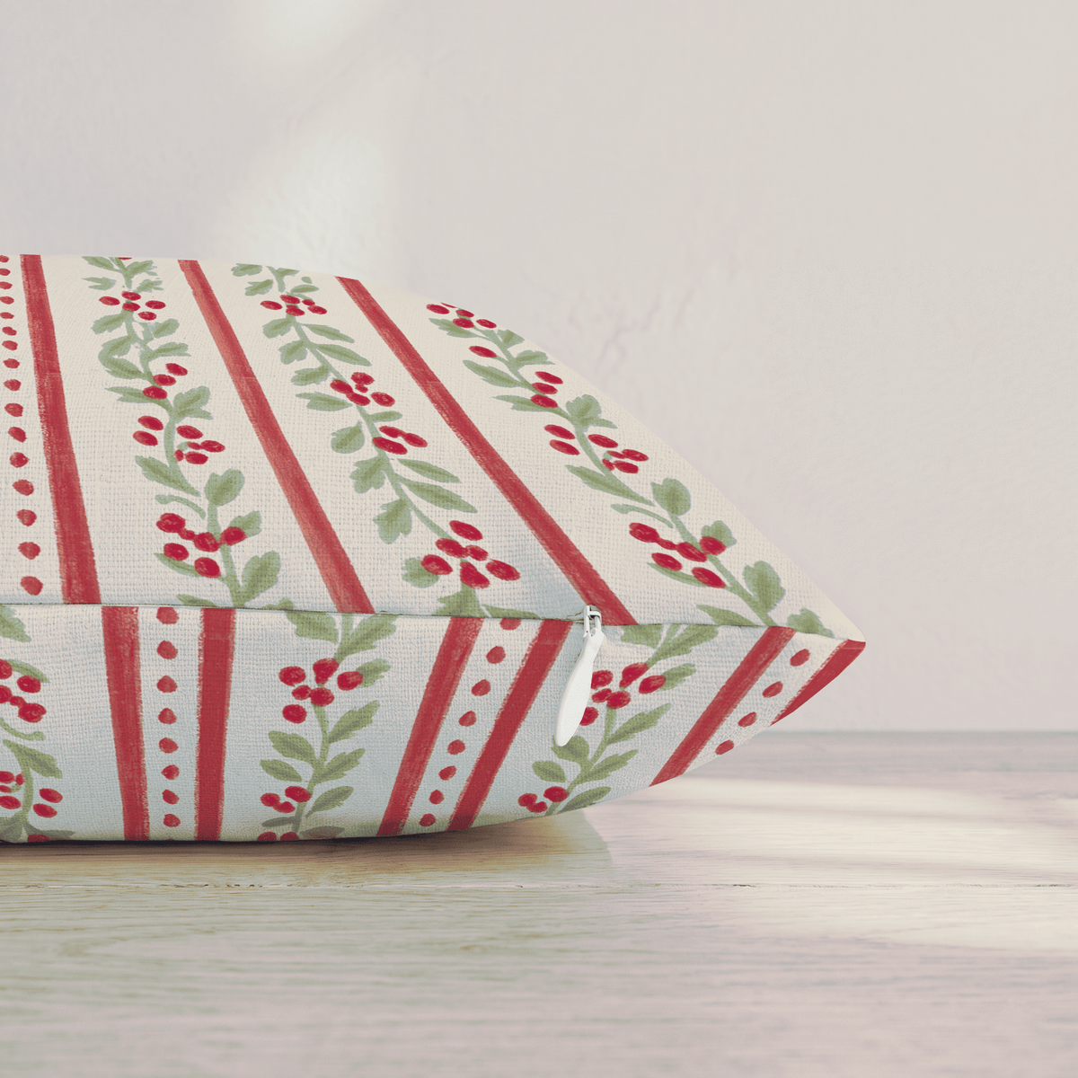 Holly Lane Stripe Throw Pillow throw pillow - Hillcroft Home