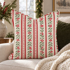 Holly Lane Stripe Throw Pillow throw pillow - Hillcroft Home