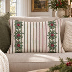 Holly Lodge Border Throw Pillow throw pillow - Hillcroft Home