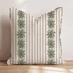 Holly Lodge Border Throw Pillow throw pillow - Hillcroft Home