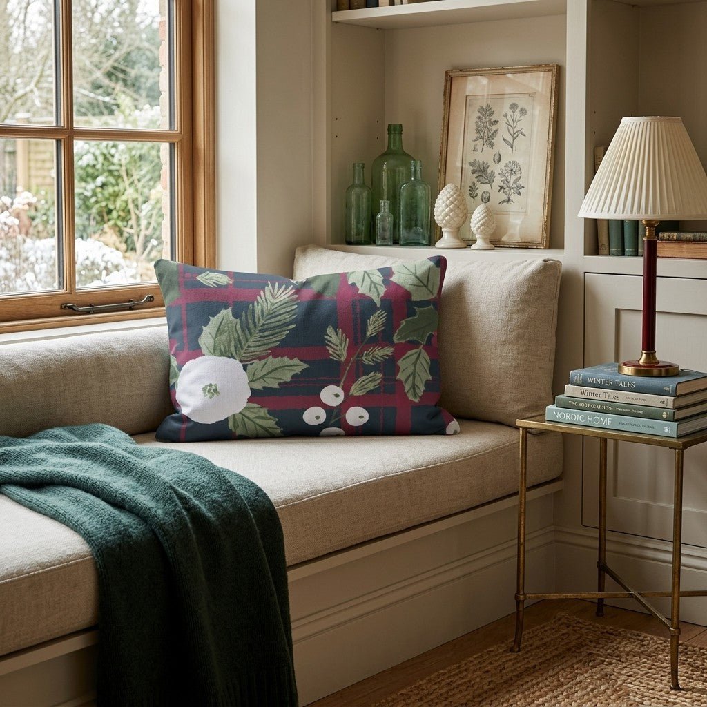 Holly n' Jolly 2 Throw Pillow - Hillcroft Home