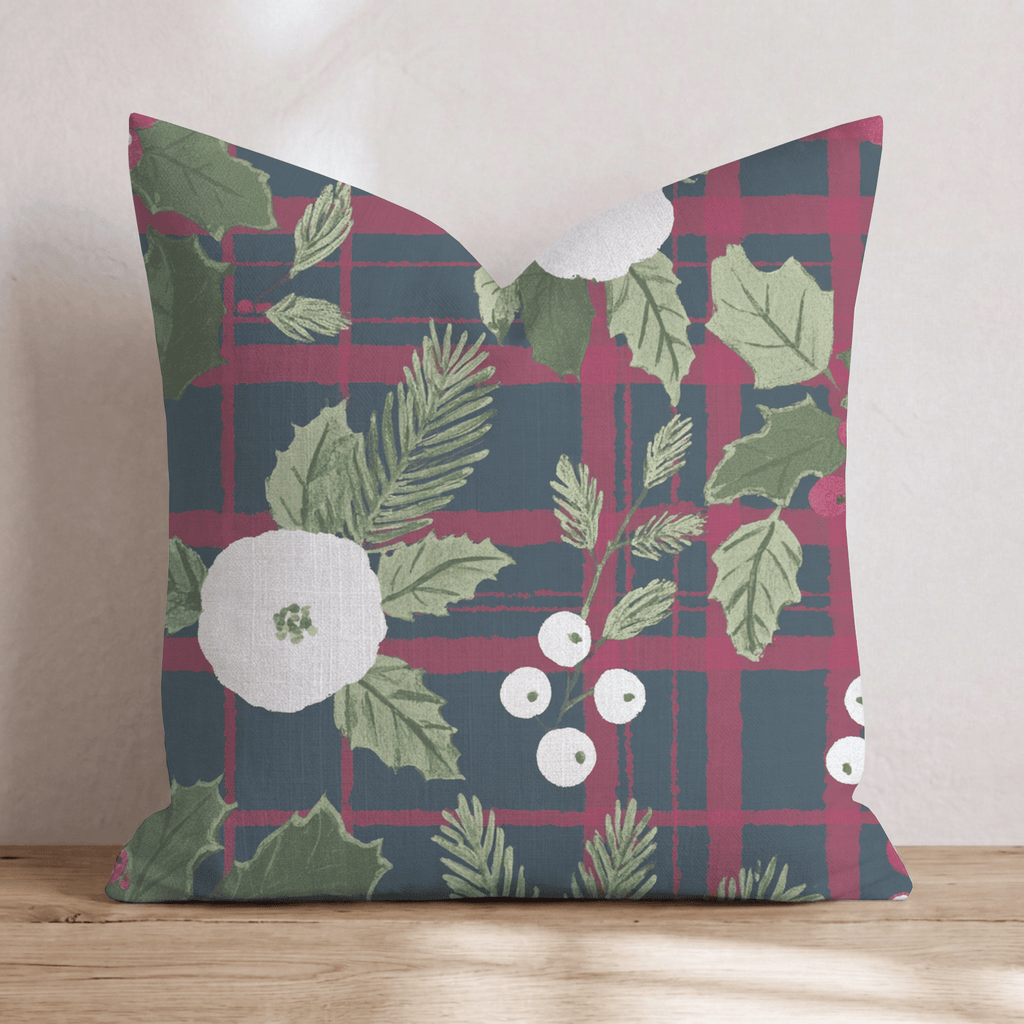 Holly n' Jolly 2 Throw Pillow - Hillcroft Home