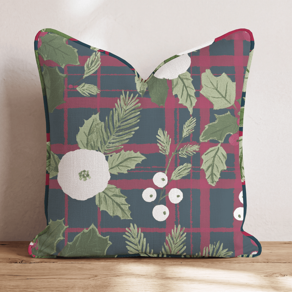 Holly n' Jolly 2 Throw Pillow - Hillcroft Home