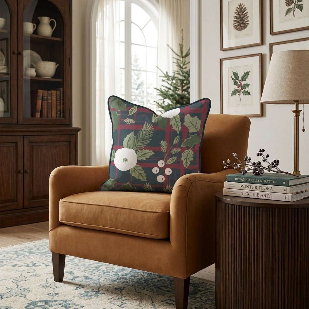 Holly n' Jolly 2 Throw Pillow - Hillcroft Home