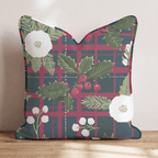 Holly n' Jolly Throw Pillow - Hillcroft Home