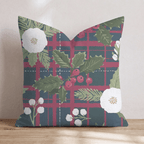 Holly n' Jolly Throw Pillow - Hillcroft Home