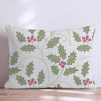 Holly Scroll Throw Pillow throw pillow - Hillcroft Home