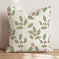 Holly Scroll Throw Pillow throw pillow - Hillcroft Home